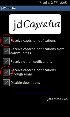 Sending captcha on jDownloader